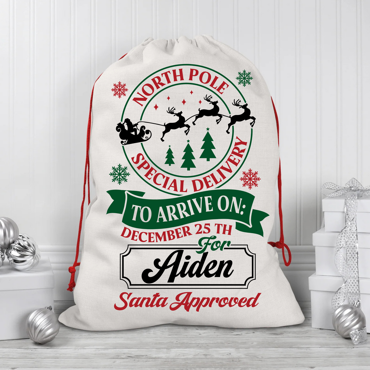 'North Pole Special Delivery' Santa Sack