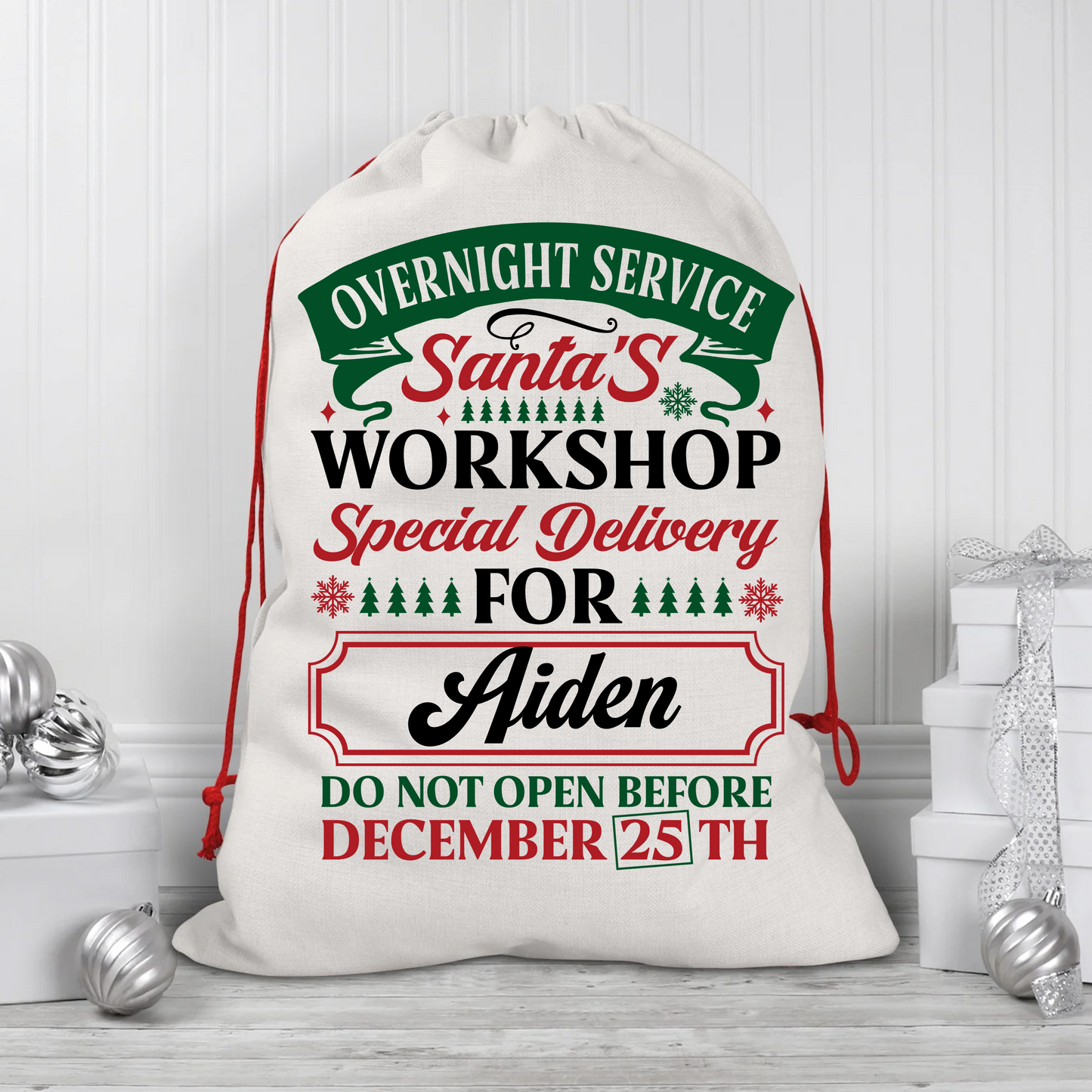 'Santa's Workshop' Santa Sack