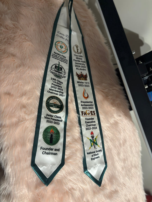 Custom Basic Graduation Stole (with Colored Trim)